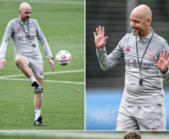 ESPN晒照：滕哈赫今天带领勒沃库森开启首训